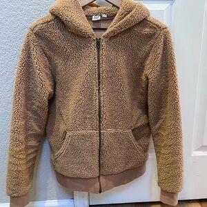 Cozy Brown Sherpa Zip Up